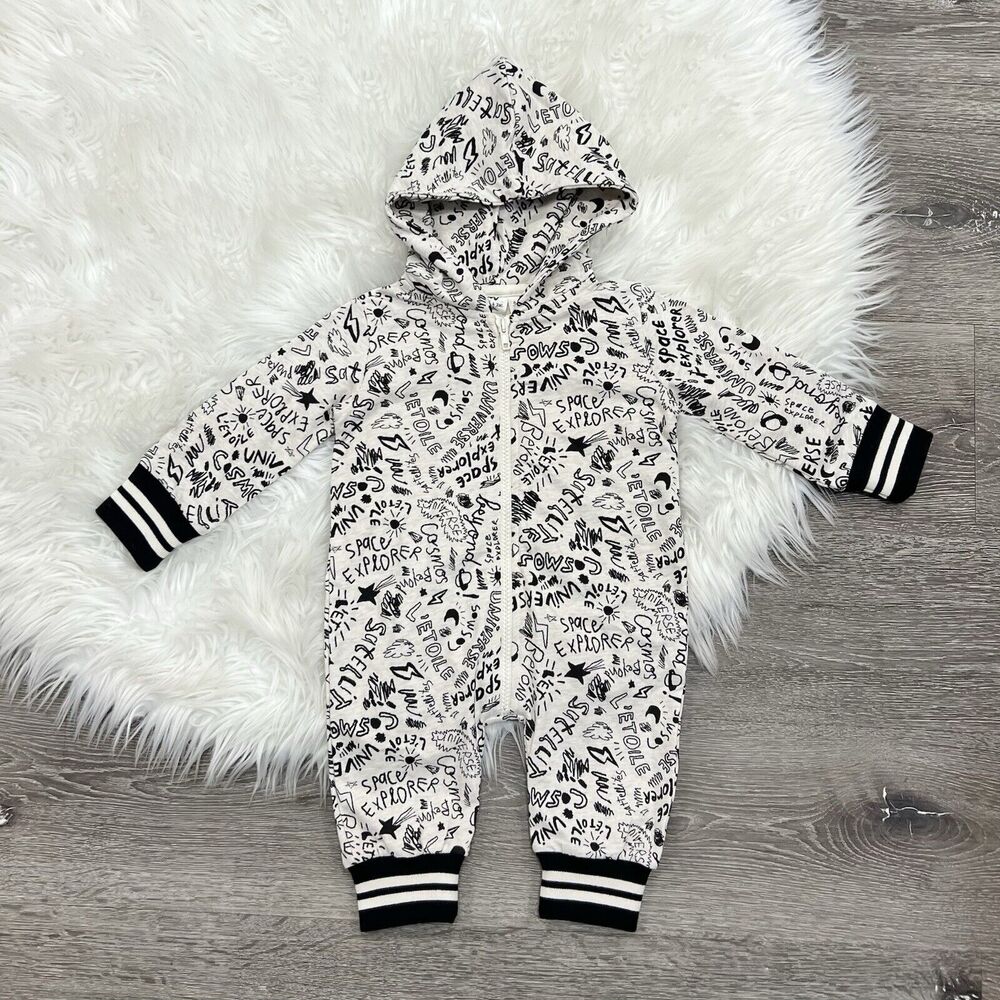 Noé & Zoë Cosmic Fleece‎ Jumpsuit Loungewear Size 6/12month (MSRP $80)